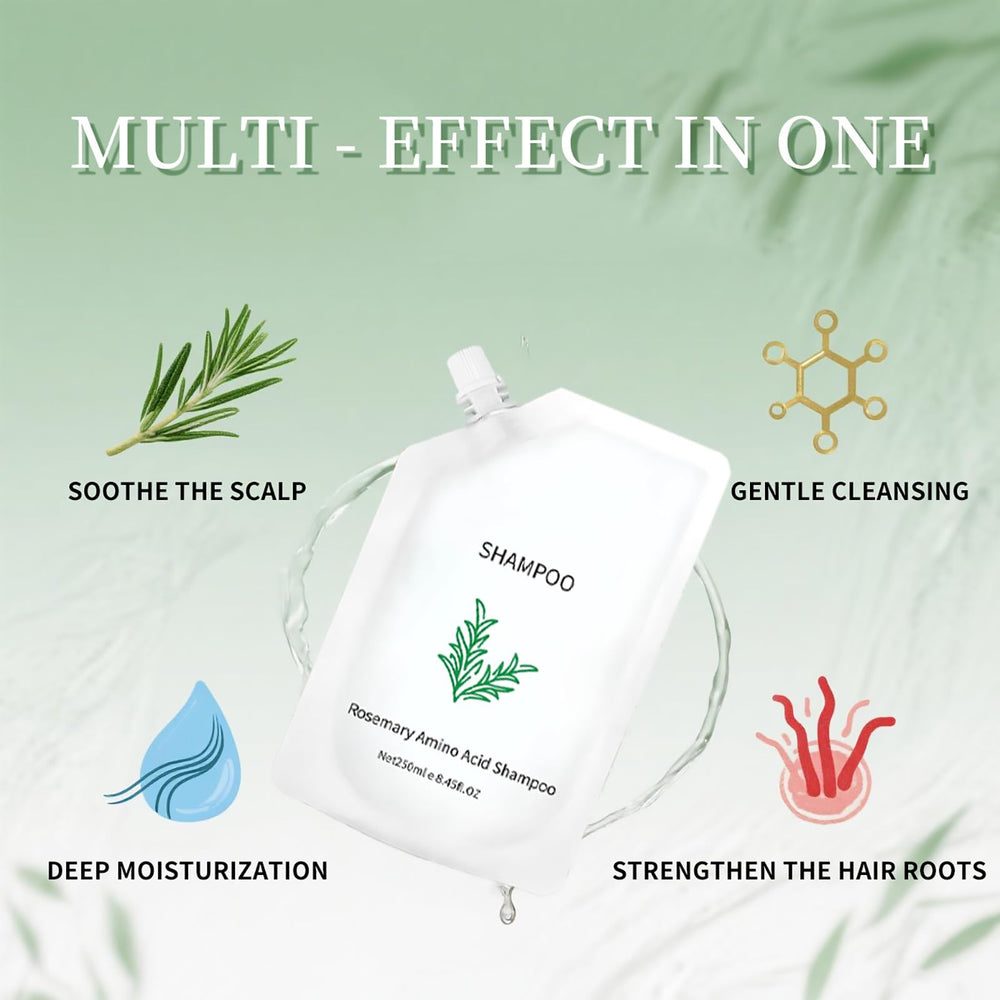 Grospe Rosemary Amino Acid Shampoo lather illustrates gentle cleansing in action.