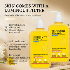 Grospe Sulfur Body Wash in a bathroom setting for daily cleansing routine.