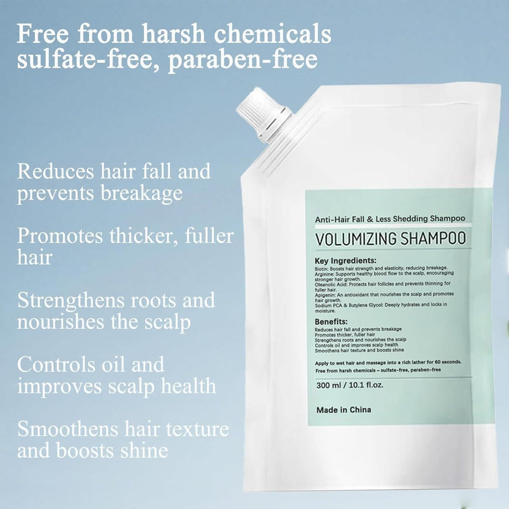 Grospe Volumizing Shampoo focus on hair roots for added volume.
