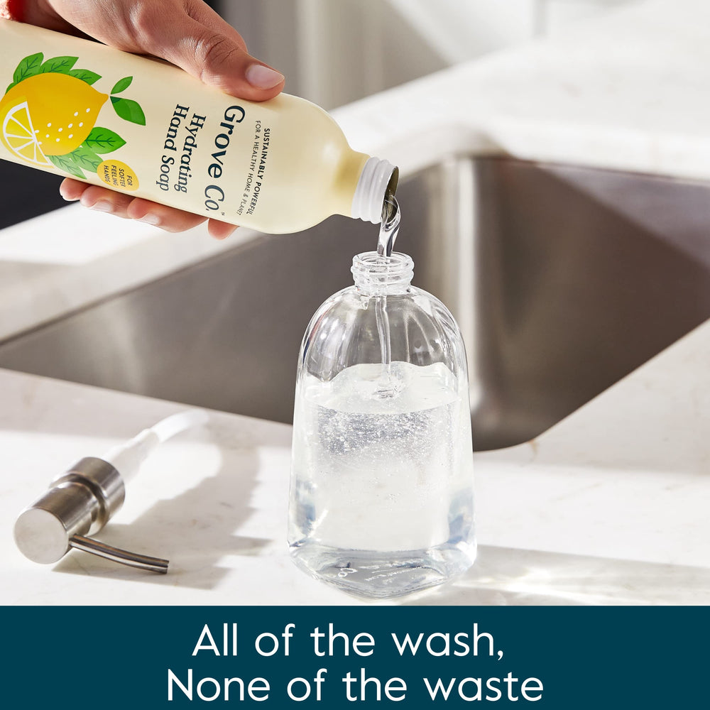 Grove Co aloe vera hydrating formula leaves hands soft.
