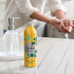 Grove Co aluminum refill packaging for plastic-free waste reduction.