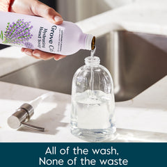 Two hand soap refills with dispenser shown for an easy home setup.