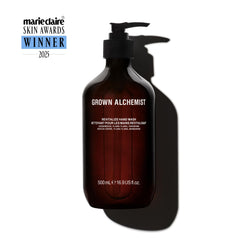 Grown Alchemist Revitalize Hand Wash bottle on bathroom display during daily routines