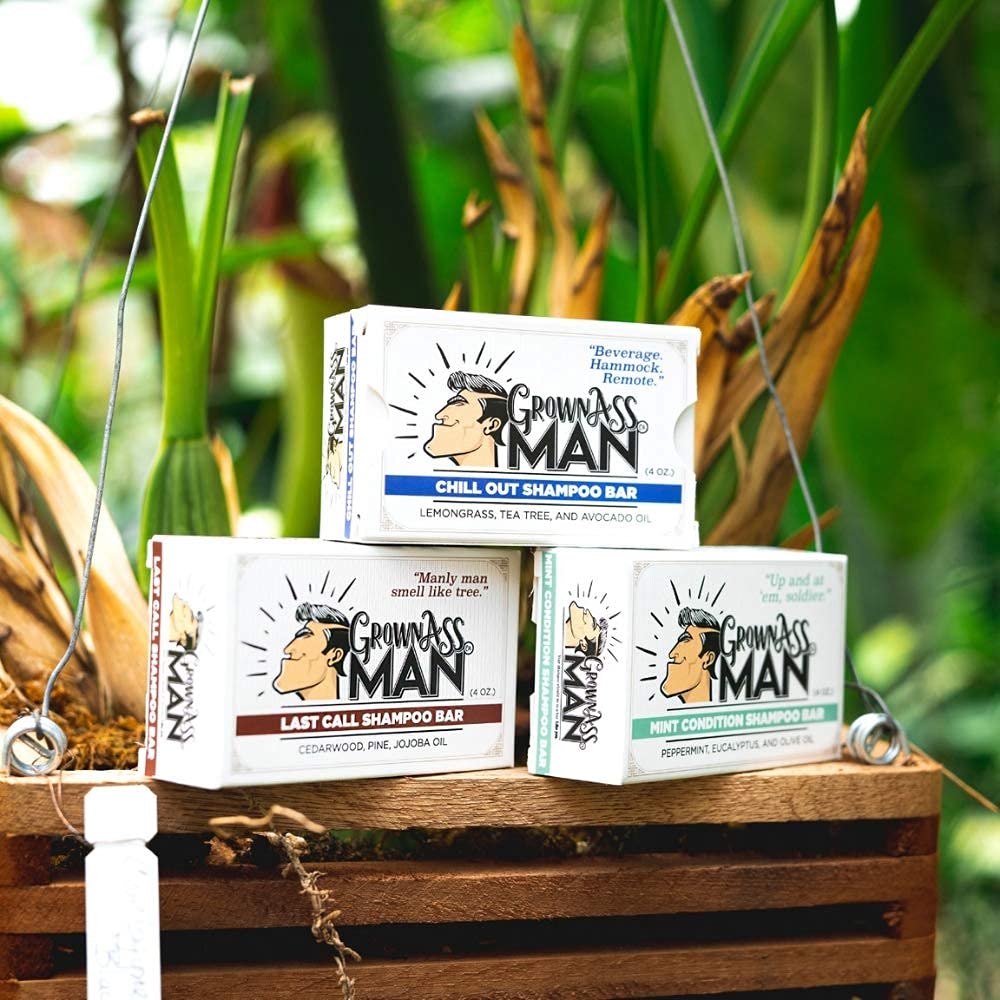 Natural ingredients from Chill Out bar including lemongrass and tea tree oils.