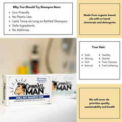 Grown Ass Man Co Chill Out bar close-up shows essential oils and conditioning oils