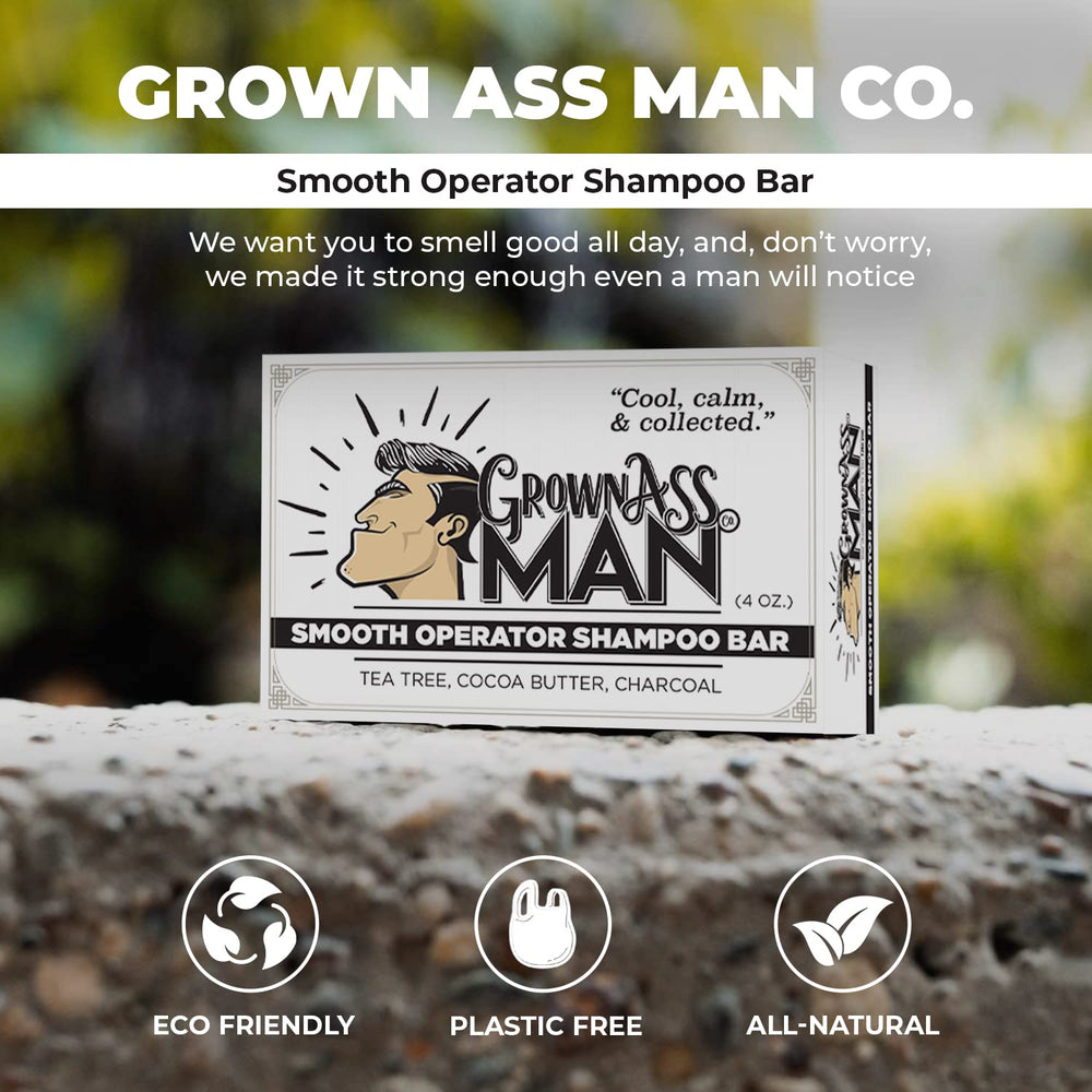 Grown Ass Man Co. Smooth Operator for beard and body cleansing in one bar.