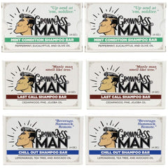 Grown Ass Man Co. solid shampoo bar conditioning scalp care for healthy feel