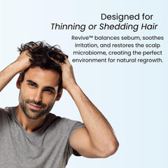 Growplex Revive Shampoo rosemary oil visualization for scalp nourishment.