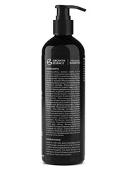 Growth Essence Minoxidil Biotin Shampoo shiny hair closeup suggests fuller appearance