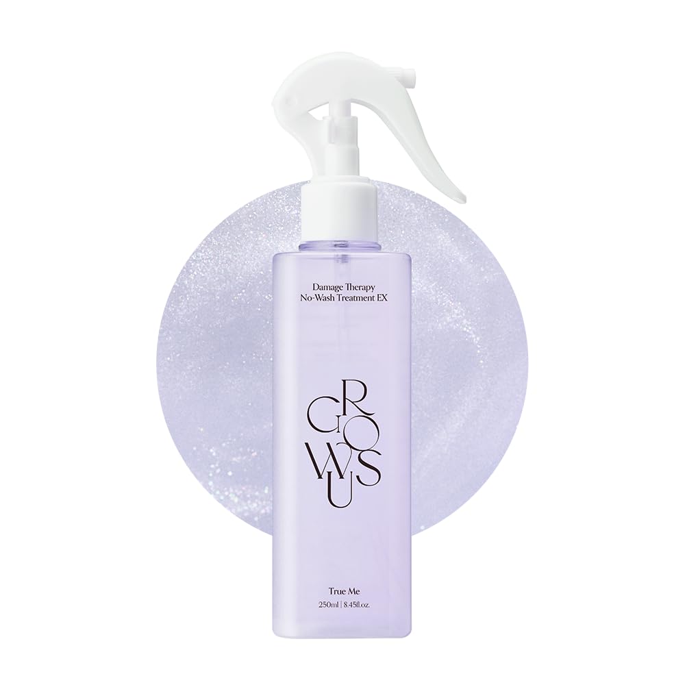 GROWUS Damage Therapy bottle front for no-wash treatment suitable for all hair types