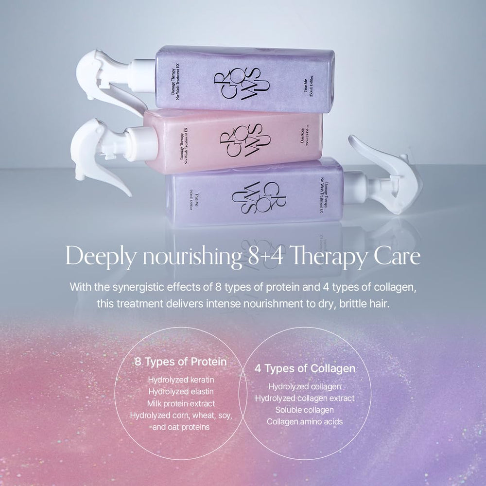 GROWUS Damage Therapy frizz control in action on hair