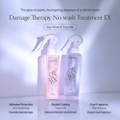 GROWUS Damage Therapy spray dispense showing easy application