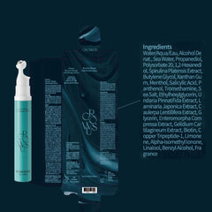 Growus soothing menthol detail on scalp communicates a cooling, calming feeling during application.