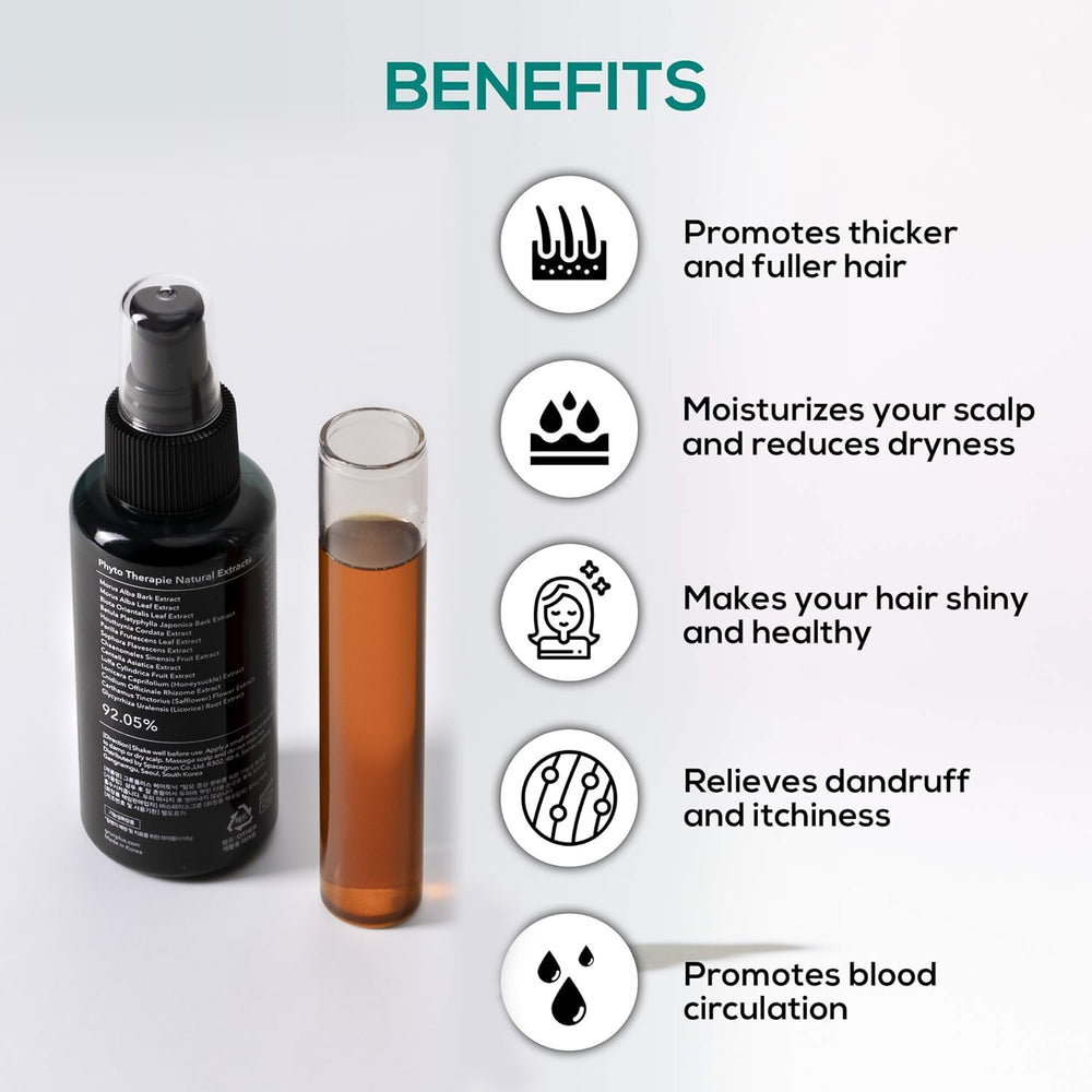 Grunplus Hair Growth Serum being applied to the scalp for nourishment