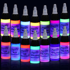 GTARTISTOO 14-color ink set bottles for vibrant daytime tattoo color