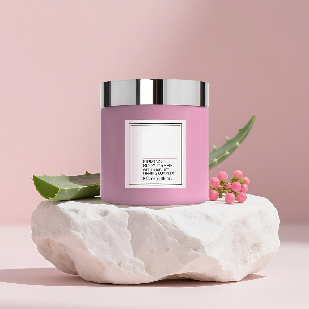 GTVOSY Champagne Lift Firming Body Creme pump in action for easy application