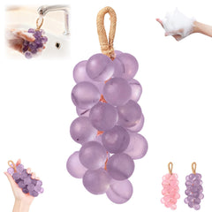 Gtyuoo grape soap on a rope cluster for decorative display and gentle cleansing.