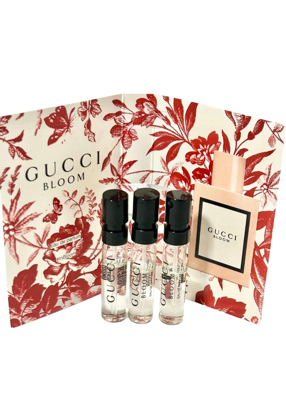 Gucci Bloom travel case with compact sample