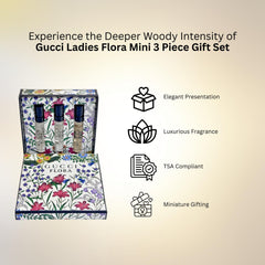 Gucci Flora Magnolia mini EDP bottle close-up ideal for outings.