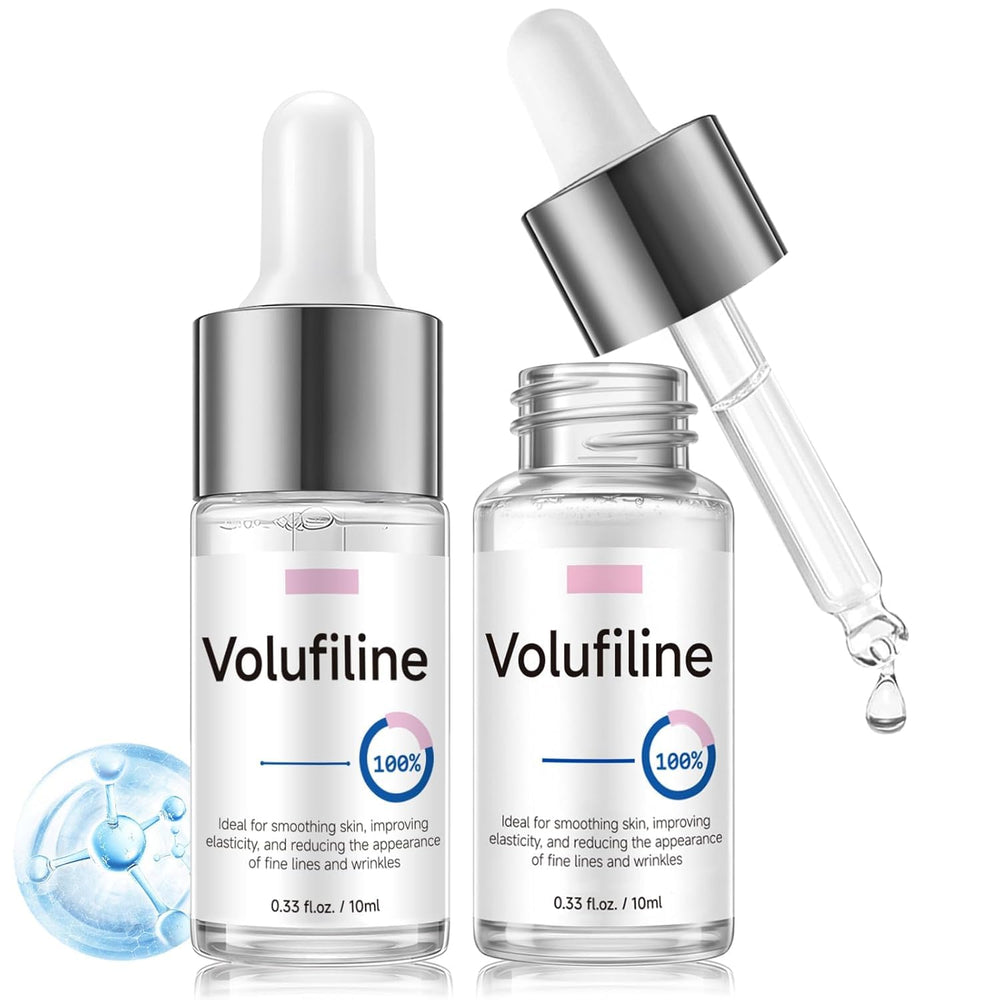 Gude Gude Volufiline Serum bottle with drops for targeted hydration