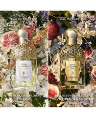 Guerlain Nerolia Vetiver essence swirl bottle under studio light
