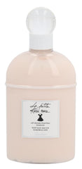 Close-up of creamy texture on Guerlain Body Milk for smooth, nourished skin.
