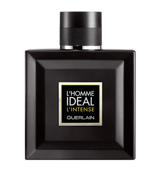 Guerlain L'Homme Idéal L'Intense bottle front view for bold, evening style.