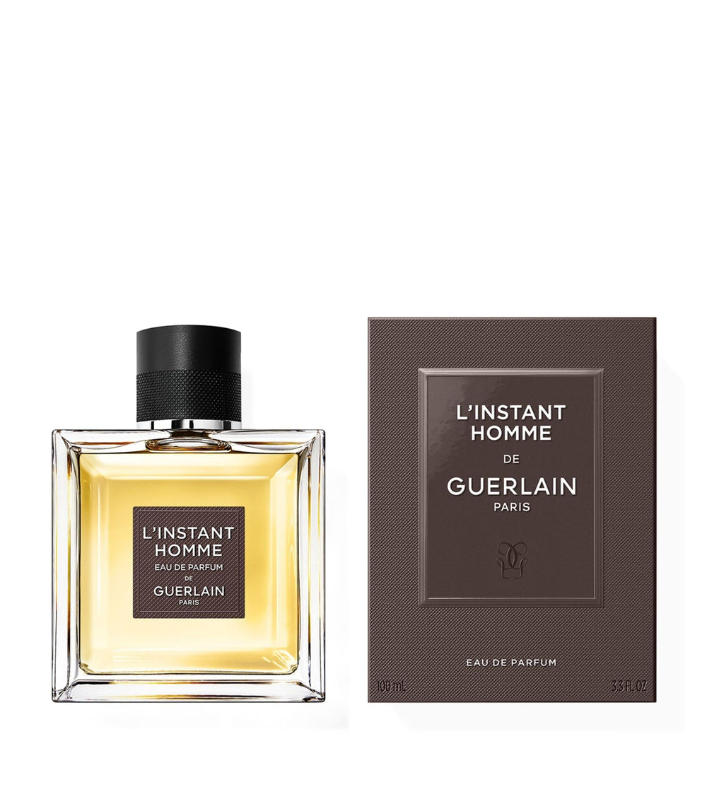 Guerlain L'Instant Pour Homme EDT cap close-up signals refined style for moments