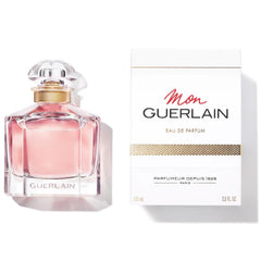 Mon Guerlain bottle-cap-detail close-up highlights premium craftsmanship.