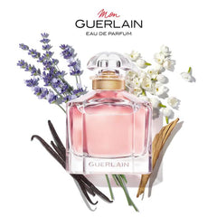 Mon Guerlain packaging box-display emphasizes gift-ready luxury.