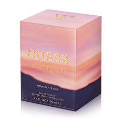 GUESS 1981 Los Angeles logo on bottle with elegant typography