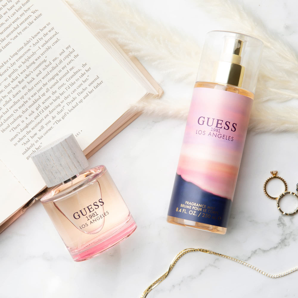 GUESS 1981 Los Angeles outer packaging with logo and scent concept