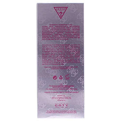 Packaging box front for Guess scent highlights premium presentation