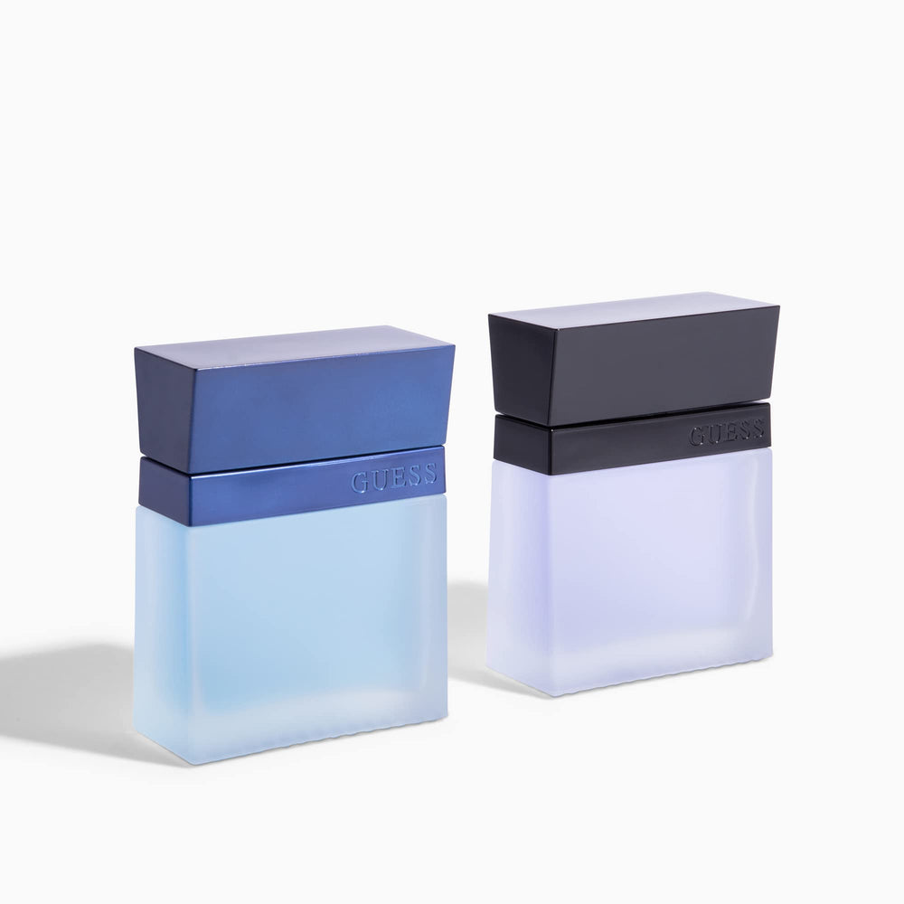 Sleek cap detail on Guess Seductive Blue bottle.