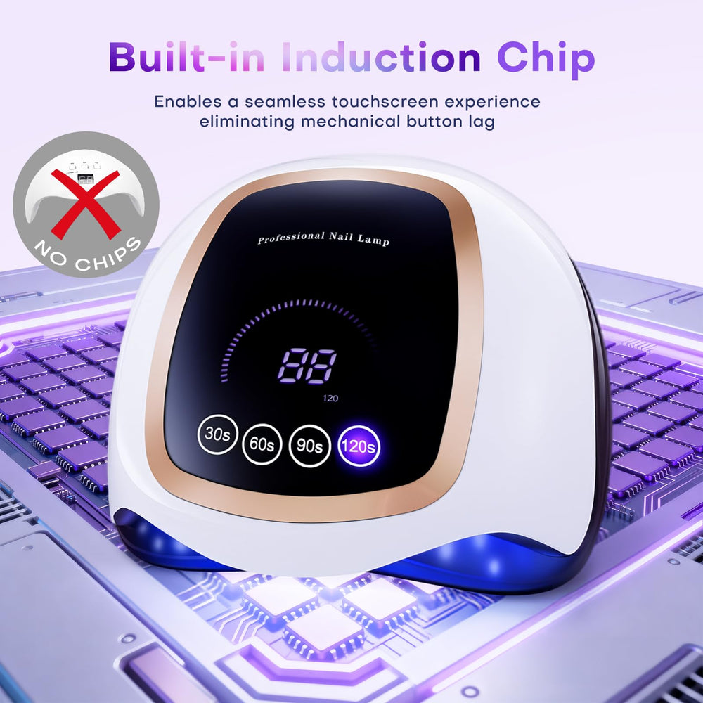 Gugusure 180W nail lamp smart infrared sensor in action