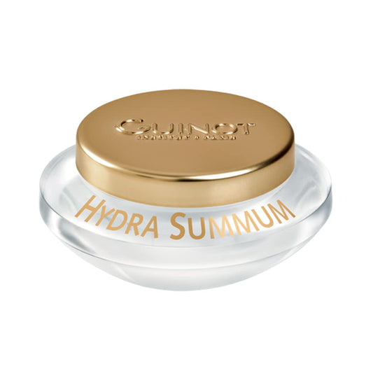 Guinot Creme Hydra Summum jar close-up showing luxurious hydration for radiant skin