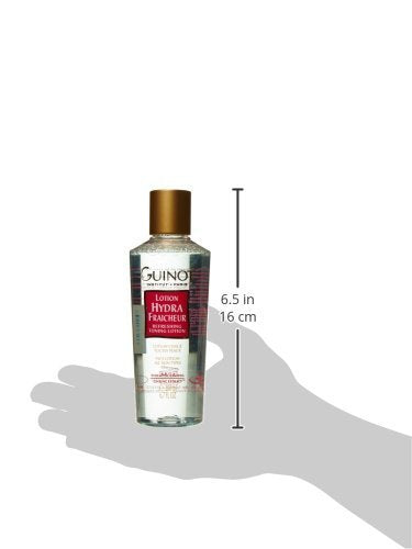 Guinot Hydra Fraicheur Toning Lotion suited for refreshing post-cleansing skincare routine.