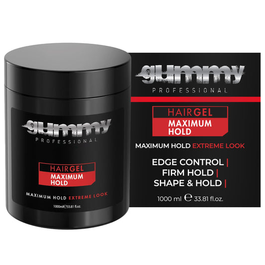 Gummy Professional hair gel strong hold for slick back looks