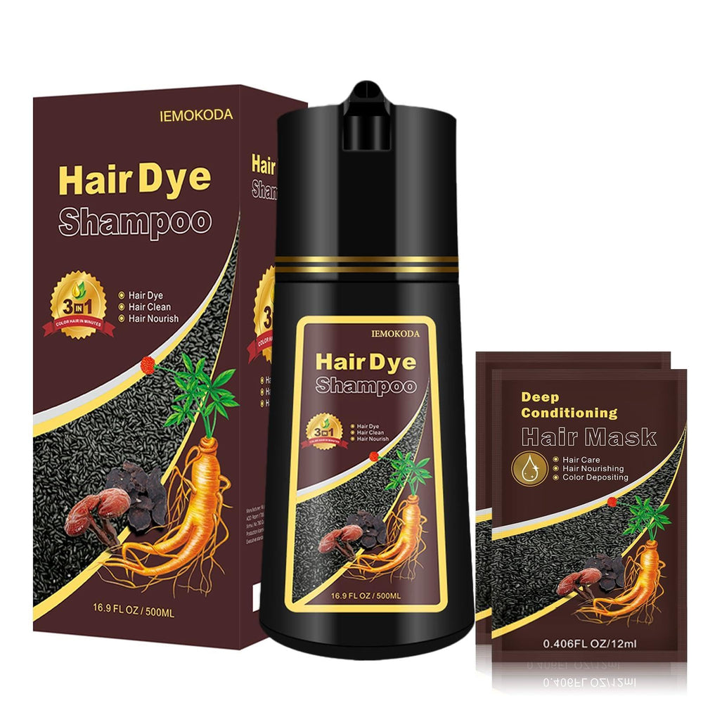 GURKOOYD red hair dye shampoo bottle ready for burgundy color at home