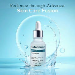 Serum drop dispenses quickly, suggesting efficient absorption and a healthy glow.