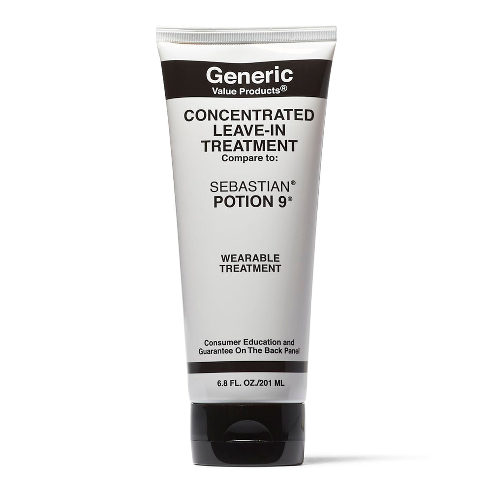 Generic Value Products leave-in conditioner bottle for deep hydration of damaged hair.