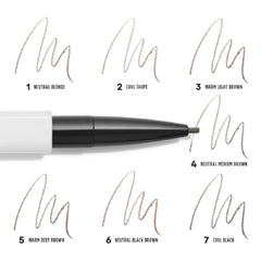 GXVE Hella On Point ultra-fine brow pencil tip enables precise hair-like strokes.