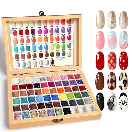 GZIXBDA Sponge Paint Patting Gel Polish Kit with 57 vibrant colors for ombre nails