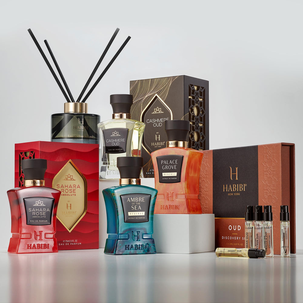 H HABIBI Cashmere Oud elegant scent with woody and spicy vibes for outfits.