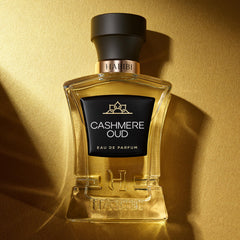 H HABIBI Cashmere Oud top notes saffron and jasmine hint at bold opening.