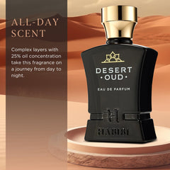 Woody base with oud and amber in Desert Oud