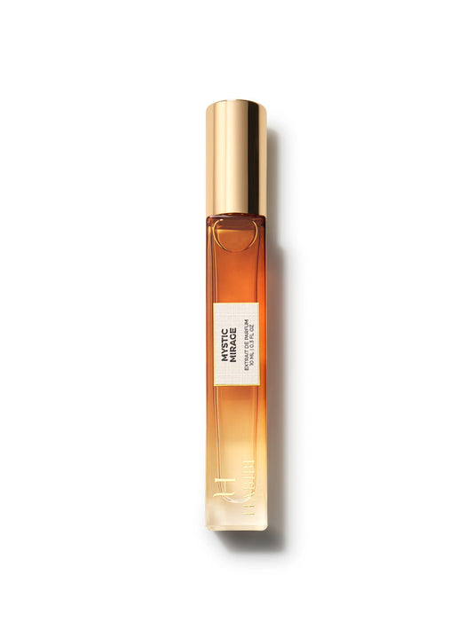 H HABIBI Mystic Mirage extrait bottle with 10ml travel size for on-the-go fragrance.