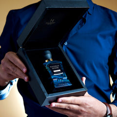 Crystal amber detail emphasizing premium allure and luxurious feel