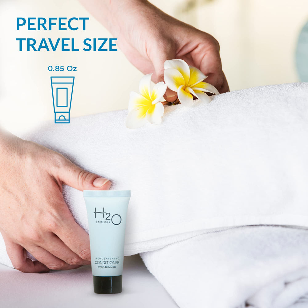 Closet-friendly H2O Therapy conditioner bottles reduce rental clutter