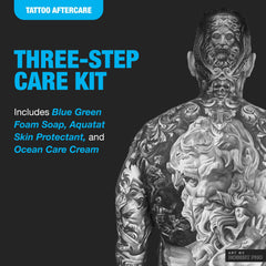 H2Ocean Extreme care-set packshot highlights all-in-one tattoo care